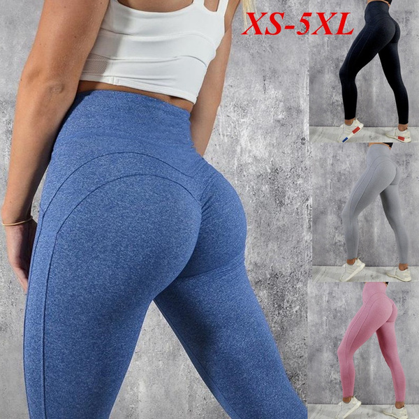 Long Pants For Women Women's High Waist Solid Color Tight Fitness