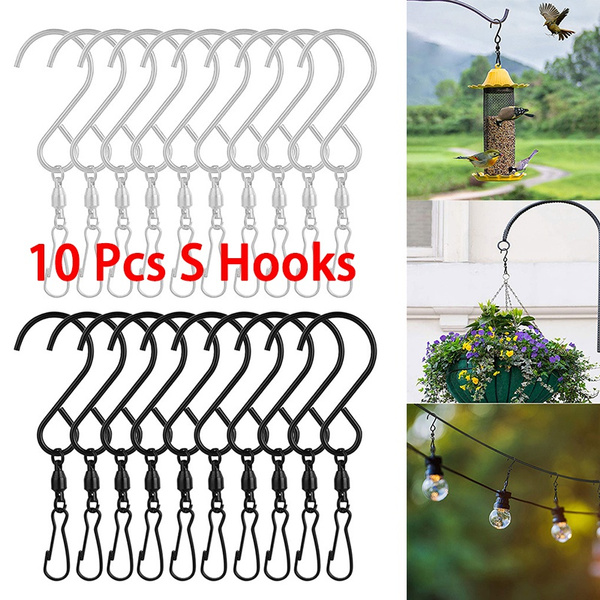 10 Pack Swivel Hooks Clips for Hanging Wind Spinners Wind Chimes Crystal  Twisters Party Supply Rotating Display S Hooks