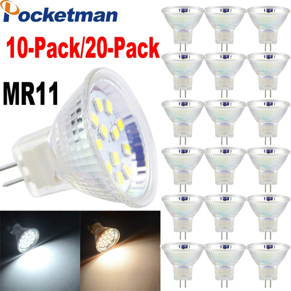 6 Lampadine LED MR11 GU4 5W 18LED – Sostitutive Alogene 20-30W, Luce Fredda 6000K, 12V AC/DC, Non Dimmerabili