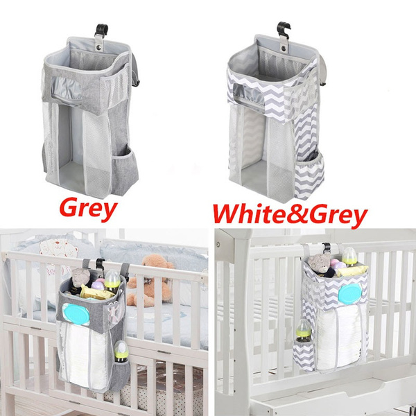 Baby Crib Storage Organizer, Diaper Organizer Crib