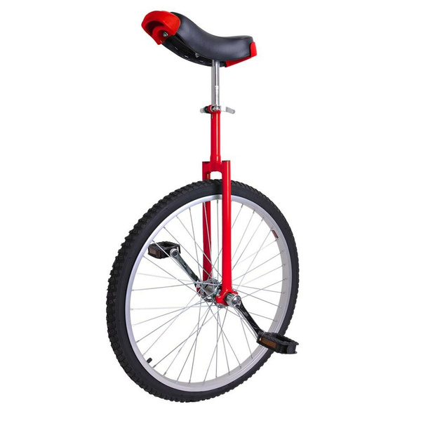 24" Butyl Tire Chrome Unicycle Wheel Cycling Mountain Exercise Balance Fitness 
