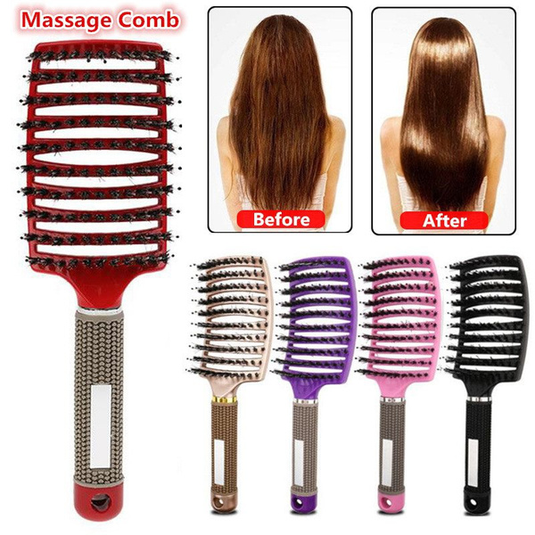 Bristles Massage Hair Comb Professional Straight and Curly Hairstyling