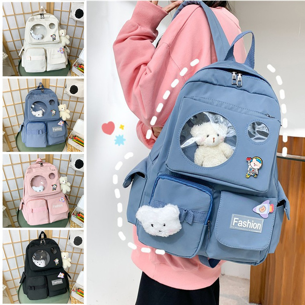 Girls' Cute Backpack Knapsack Korean Trend Schoolbag Lovely Fresh and ...