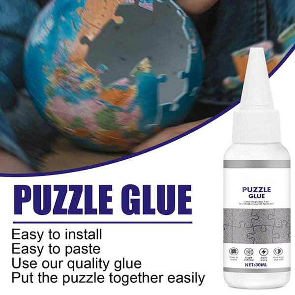 Jigsaw Puzzle Glue with Trowel Applicator Transparent Liquid