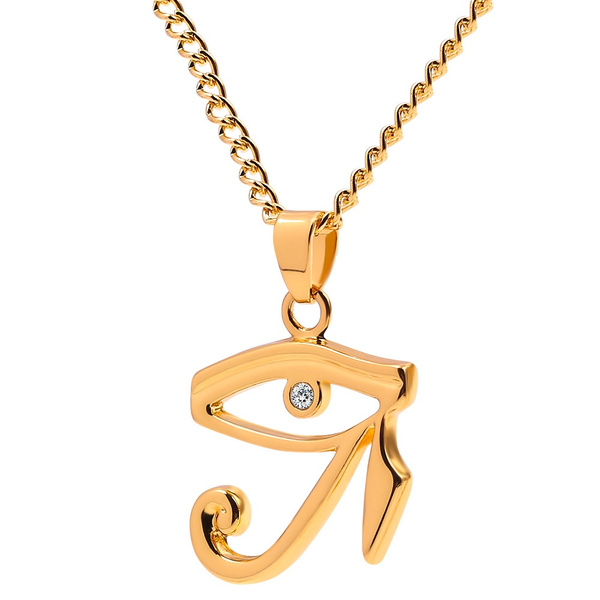 Egyptian eagle eye pendant necklace | Wish
