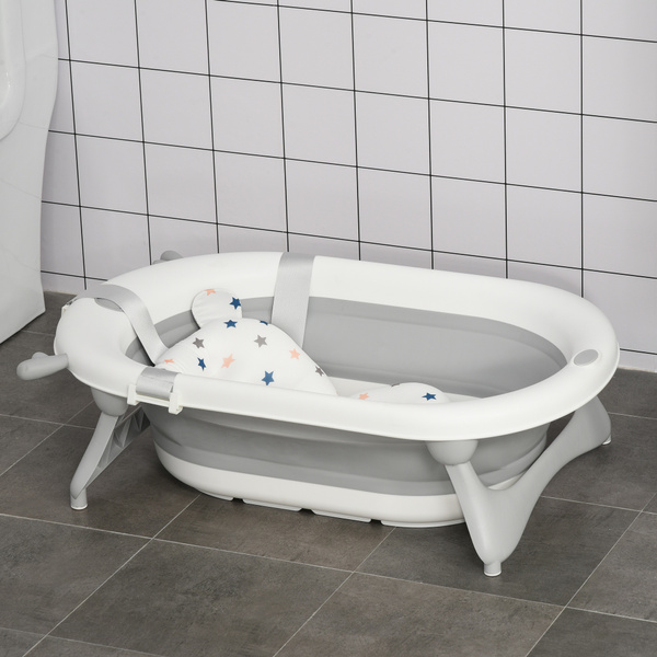 Foldable Portable Baby Bathtub W/ Baby Bath TemperatureInduced