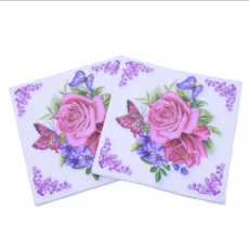 butterfly, kerchief, Flowers, Colorful
