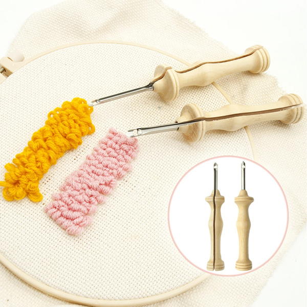 Punch Needle Tool Kit Embroidery Stitching Punch Needle & Needle Threader  Embroidery Poking Cross Stitch Tools Knitting