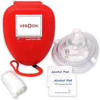 Yzpacc Set of 30 CPR Mask Disposable CPR Shield Emergency Mask Key Chain Ring,with One-Way Valve Breathing Barrier for First Aid or AED Training 