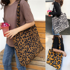 Shoulder Bags, Capacity, Tote Bag, Leopard
