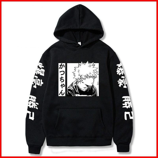 Katsuki Bakugo Hoodie Unisex My Hero Academia Hoodie Long Sleeve Pullover Sweater Hoodie Wish