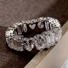 Sterling, DIAMOND, wedding ring, 925 silver rings