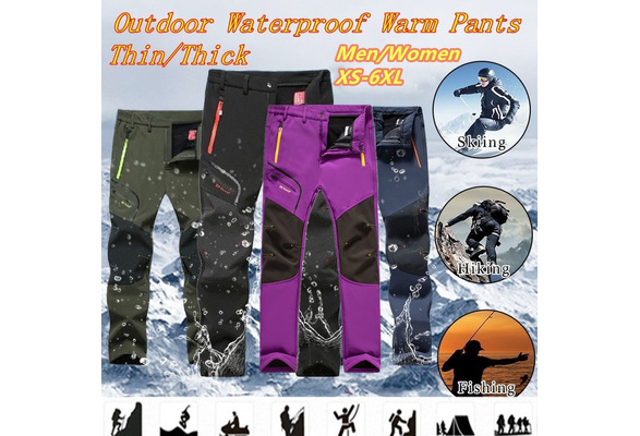 Plus Size Men's Autumn Winter Outdoor Waterproof Hiking Trousers
