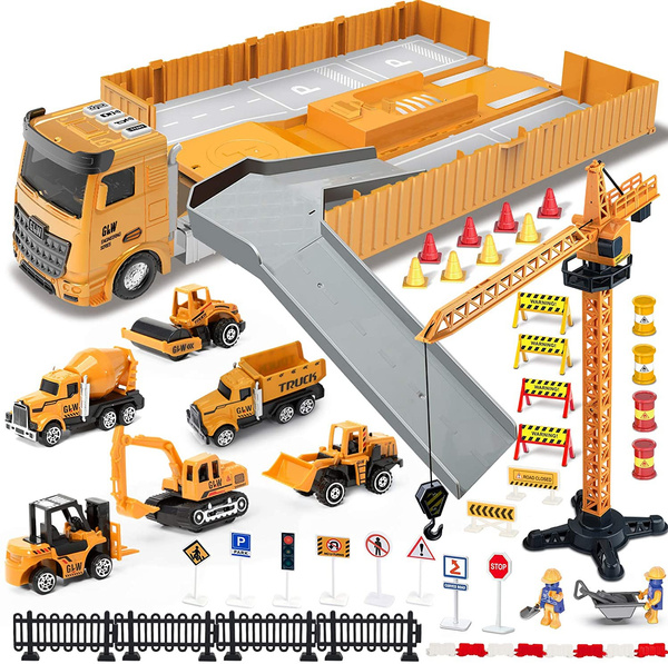Details about   Construction Toys Set Tractor,Crane,Excavator Toy Set. Excavator Toy Vehicles 