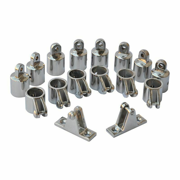 ISURE MARINE 4Bow Bimini Top Stainless Steel Boat Fittings Hardware 3/