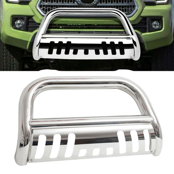 Chrome 3 Front Bumper Bull/Push Bar Brush Grille Guard For 05-15 Toyota Tacoma - Foto 8