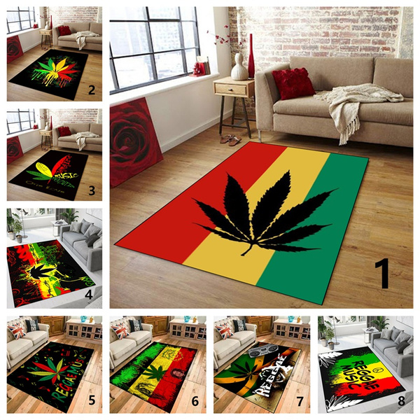Bob Marley Reggae Music Decorative Rug Jamaican Style Musical Living Room Decoration Bedroom Wish
