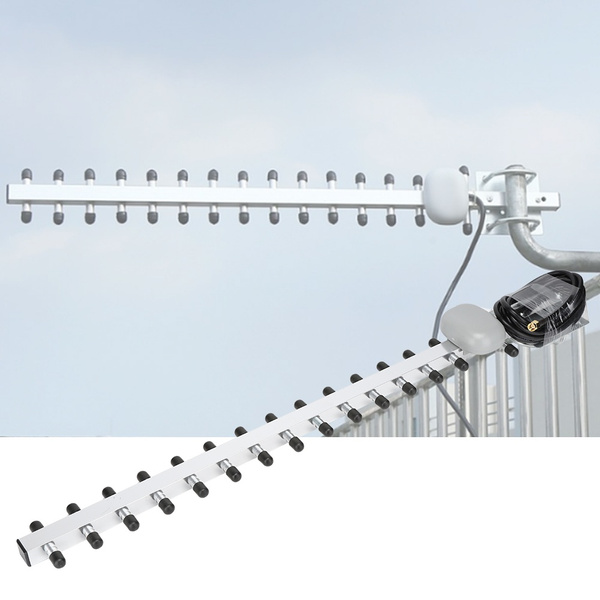KIMISS Yagi Ad Alto Guadagno 2.4G 25dBi, Scheda di Rete Router Wireless, Direzionale a 16 unità con Interfaccia Placcata in Oro, Lunga 1,5 M, Realizzata in Resistente Materiale