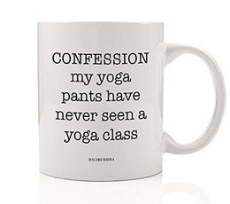 Funny, Coffee, Ceramic, Yoga