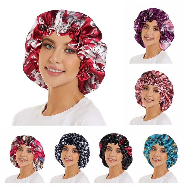 Reversible Head Scarf Sleeping Cap Head Wrap Silk Bonnet for Curly Hair  Satin Bonnet Satin Cap for Natural Hair Silk Bonnets for Women | Wish
