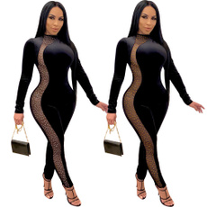 bodycon jumpsuits, party, Sheer, clubwear