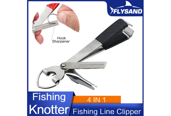4 in 1 Fast Tie Nail Knotter Line Cutter Clipper Nipper Hook Sharpener  Fishing Tackle High Quality Fishing Quick Knot Tool FLYSAND Fishing  Accessories 1PC/2Pcs