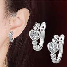 Sterling, Hoop Earring, Love, Jewelry
