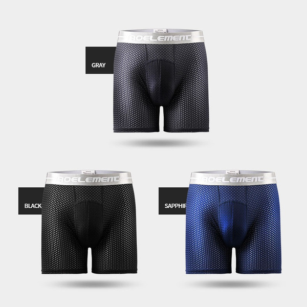Men's Underwear Boxer Briefs Extra Large for Fat Men Mesh Underwear
