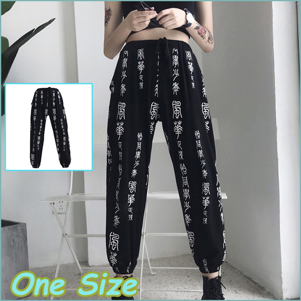 Harajuku Hosen Frauen Elastic Waist Fashion Chinesische