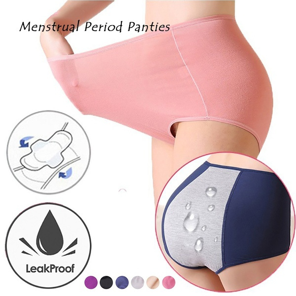 Womens Cotton Menstrual Period Underwear Seamless Leakproof Briefs