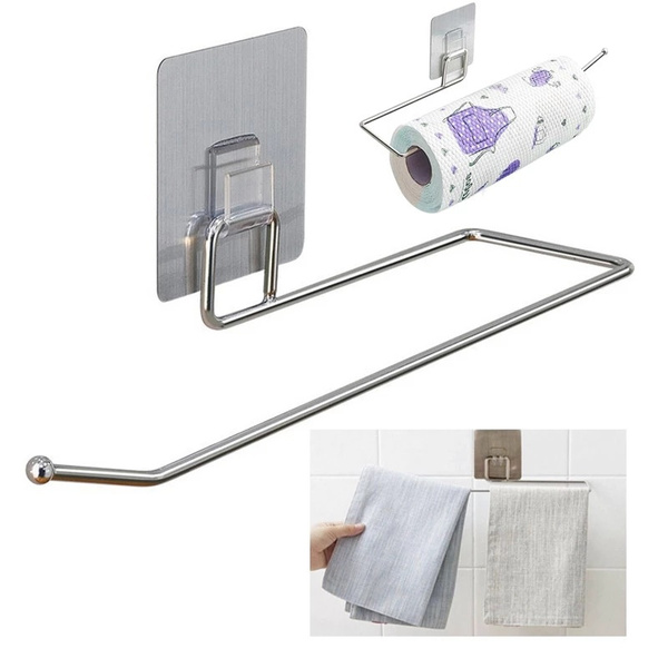 1PC 21/26cm Kitchen Rag Paper Storage Rack Holder Hanger Tissue Roll ...