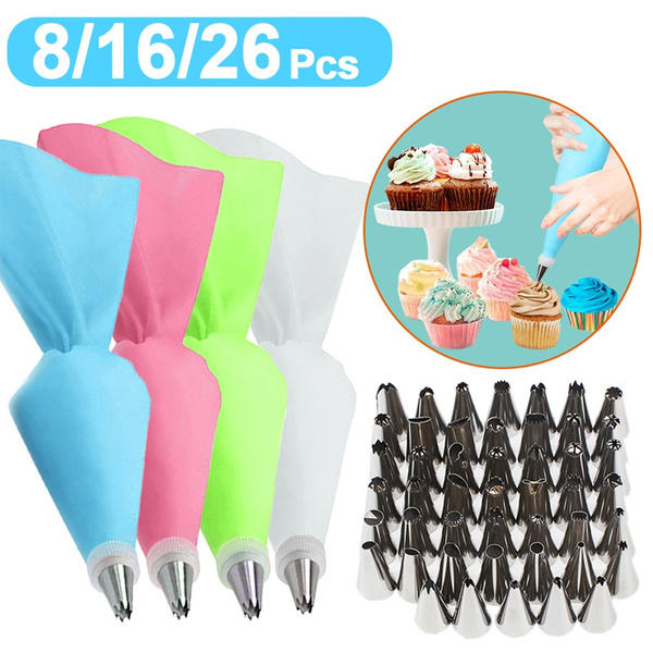 Buy Disposable Piping Bags 100 Pieces Cake Decorating Tools Icing Bags  Pastry Bags Piping and Icing Tools Cake Decoration Buttercream Bags Online  in India - Etsy
