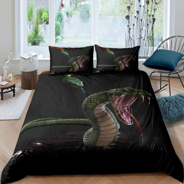 Green Snake Comforter Cover African Safari Animals Bedding Set Exotic Animal  Print Duvet Cover Tropical Wildlife Quilt Cover For Kids Boys Teen Adult  Bedroom Decor Black | Wish