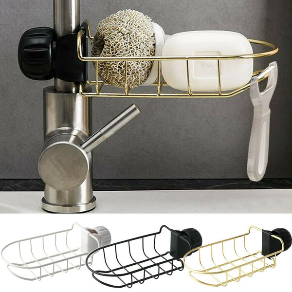 Kitchen Sink Faucet Sponge Drain Rack, Toilet Storage Shelf