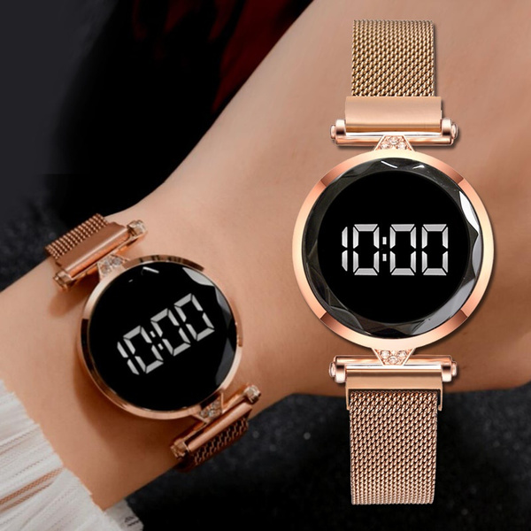 Led rose sale gold watch