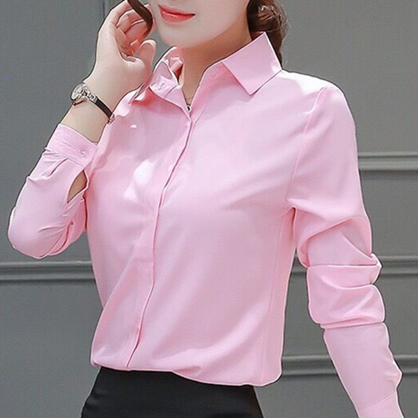 Womens pink shop shirts blouses