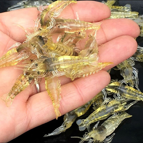  Soft Shrimp Lure Baits, 20pcs Artificial Shrimp Baits