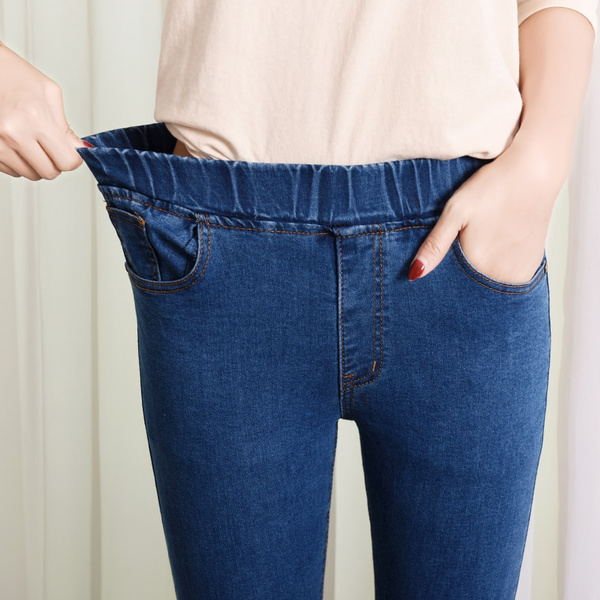 Women's Elastic High Waist Skinny Jeans Plus Size 5 XL 6 XL