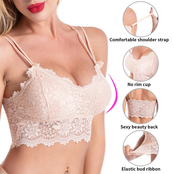 Women Bra Wireless Lace Sexy Push Up Bralette Strapless Bras And