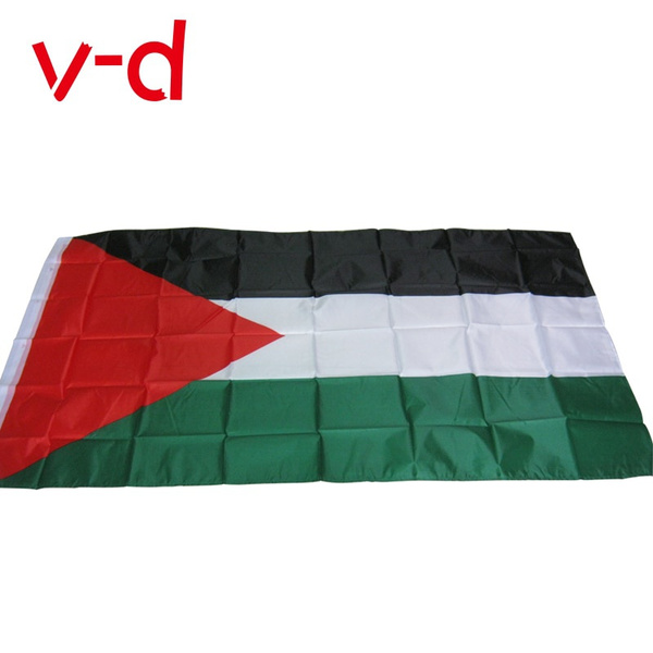 Drapeau Palestine Palestine 150 x 90 cm - Grand drapeau en polyester  Freedom Gaza Festival : : Jardin