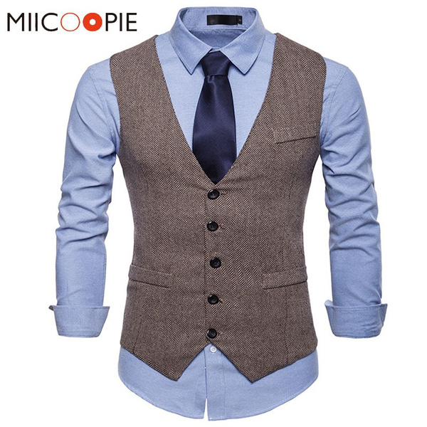 men's sleeveless suit jacket