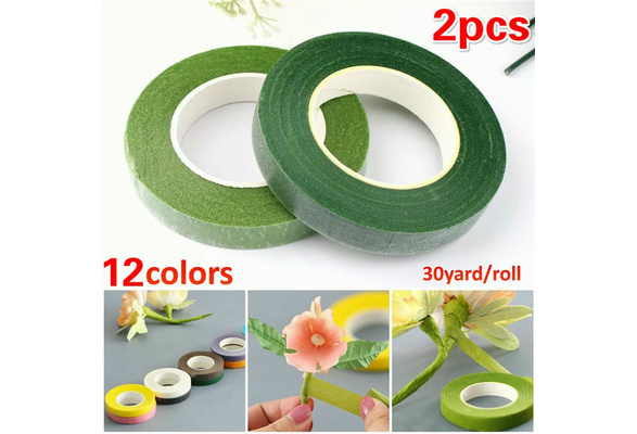 30 Yard 12mm Self Adhesive Bouquet Floral Stem Tape Artificial