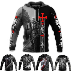 3D hoodies, 3dprintsweatshirt, Shirt, knight