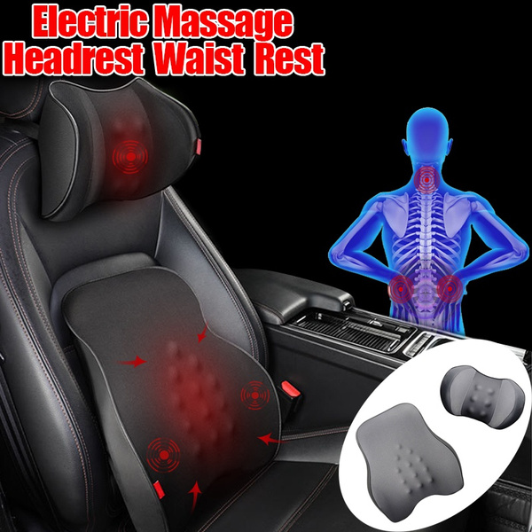 Car Massage Neck Support Pillow Seat Back Support Headrest Pillow