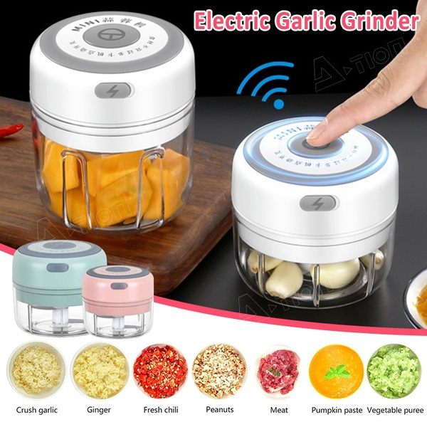 100/250ml Electric Garlic Masher Sturdy Durable Mini Crusher Chopper ...