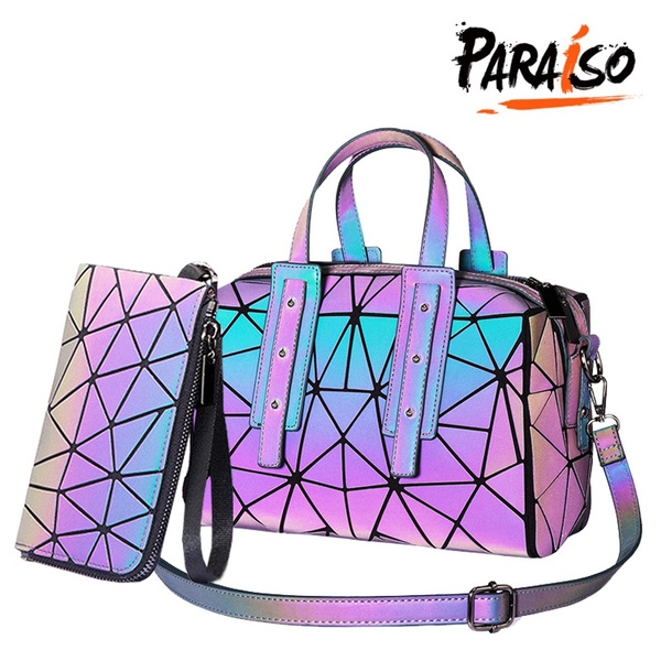 Buy Tote Bag for Women Geometric Lattice Handbag Girls Shoulder Bag  Luminous Purse Online at desertcartNorway