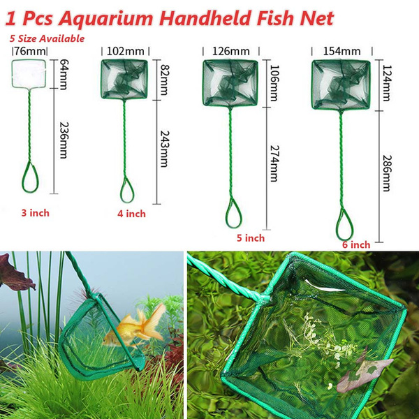 1 Pcs Portable Aquarium Fish Tank Long Handle Fish Net Fish Floating  Objects Cleaning Tool