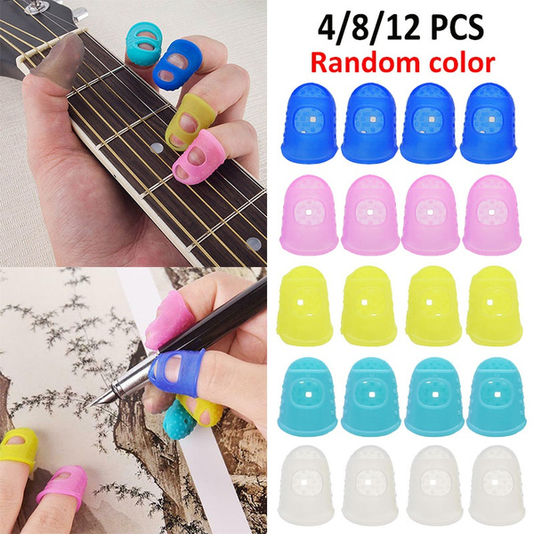 4PCS Guitar Fingertip Protectors Silicone Finger Guards For Guitar