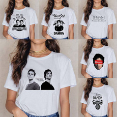 thevampirediariesshirt, summer t-shirts, Cotton T Shirt, Graphic Shirt