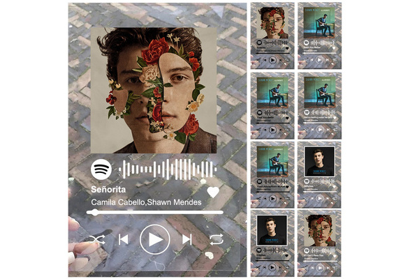 Popular Shawn Mendes Song Spotify Code Transparent Acrylic Music Board Spotify Personal Photo Style Couple Acrylic Anniversary Photo Album Plaque Wish